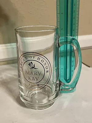Vintage Mary Kay Glass Mug 1990 Circle Of Honor 5” RARE • $16.99