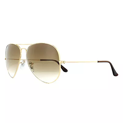 £97 • Buy Ray-Ban Sunglasses Aviator 3025 Gold Brown Gradient 001/51 Large 62mm