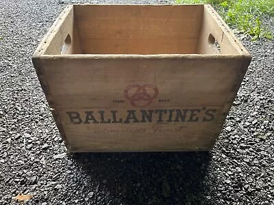 Vintage Ballantine & Sons Beer Wooden Crate Collectable • $150