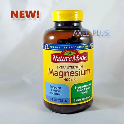 Nature Made Extra Strength Magnesium 400 Mg 180 Liquid Softgels  • $21.99