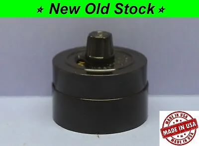 💡 Vintage Rotary Turn Knob Light Switch Bakelite Round - Double-Pole - DPST • $34.95