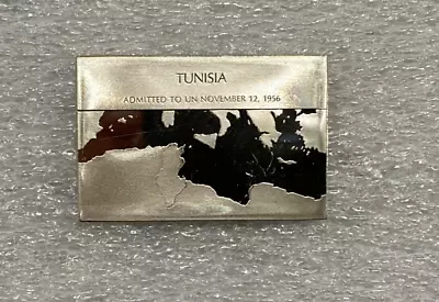 Tunisia Flags Of The United Nations Sterling Silver Art Bar Ingot 28.8 Grams • $33.50