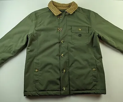 Roark Axeman Jacket Men XL Waxed Canvas High Pile Fleece Lined Collared Luxury • $90.90