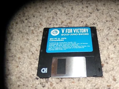 V For Victory Gold Juno Sword IBM PC Game 3.5  Disk • $3.50