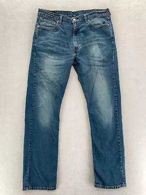 Levi's 513 Jeans Mens 36x32 Slim Fit Straight Leg Medium Wash Blue Stretch Denim • $19.99