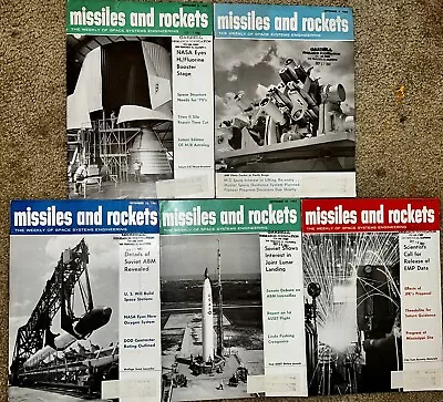 Missiles And Rockets 5 Issues September 1963 Weekly Of Space Systems Engineering • $59.95