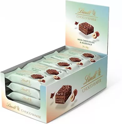 Lindt Choco Wafer Milk Chocolate & Hazelnut Treat Pack 30g Case Of 20 • £17