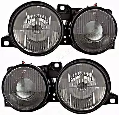 Headlights Black Left+Right Pair For BMW E30 1982-1994 • $180.98