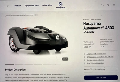 £2400 • Buy Husqvarna Automower 450x
