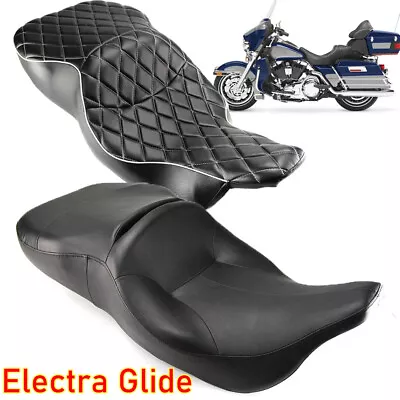 Driver Passenger Seat Low-Pro Motorcycle For Harley Touring Electra Glide 97-07 • $157.92