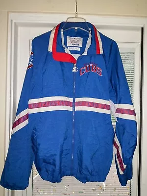 Vintage 80's 90's Chicago Cubs Starter Windbreaker Jacket XL 50 Inch Chest • $79.99