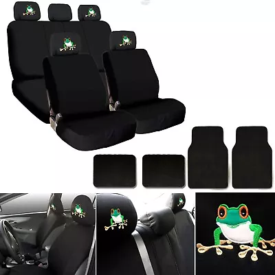 New Frog  Design Car Truck SUV Seat Covers Headrest Floor Mats Full Set For VW • $55.50