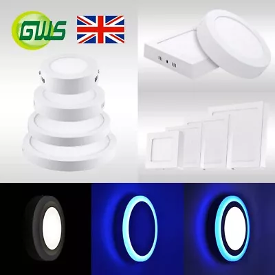 LED Surface Mounted Ceiling Slim Panel DownLight Round Square Top Quality • £12