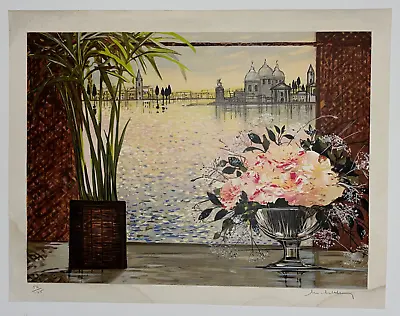 Michel Henry Venice Lithography Vase Flowers Italy 52/175 Xx ° • $141.02