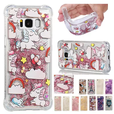Patterned Glitter Quicksand Shockproof Soft Case Cover For Samsung S24 S23 S21FE • $15.99