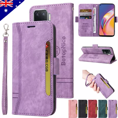 $12.49 • Buy For OPPO A54 A74 A16S A57 A96 Reno 8 Find X5 Lite Case Leather Wallet Flip Cover