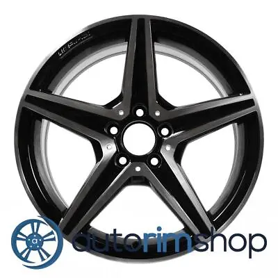 Mercedes C400 C300 C63 C300d C43 2014-2019 18  OEM AMG Front Wheel Rim Black • $544.34