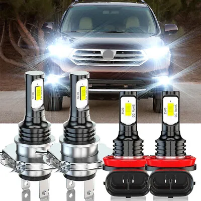 For 2008 2009 2010 Toyota Highlander LED Headlight Hi/Lo +Fog Light Bulbs Combo • $29.89