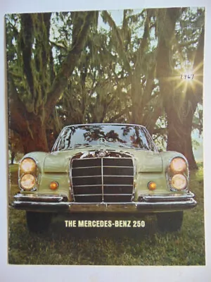 Original 1967 Mercedes Benz 250S And 250SE Brochure - Sedan Coupe Convertible • $18