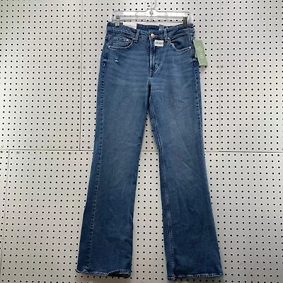 NEW H&M Denim Jeans Womens Size 8 Blue High Waist Boot Cut 28x31 • $23.64