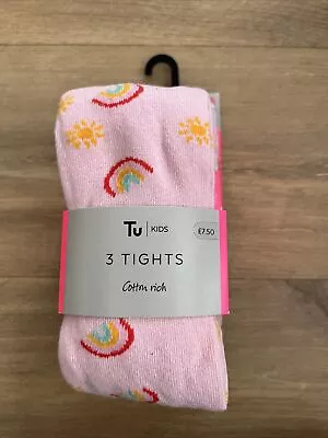 New! Girls Tu Tights 7-8 Years (3pairs) • £6.99
