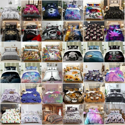 $18.99 • Buy Soft Animal Quilt Doona Duvet Cover Set Single/Double/Queen/King Size Bedding