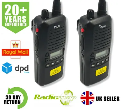 ICOM IC-F3GS VHF 146-174MHZ 5 WATT WALKIE TALKIE RADIO BODY ONLY X 2 • £99.95