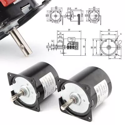 AC 220V 14W High Torque 50Hz Gear-Box 60KTYZ Synchronous Gear Motor Replacement • £21.17