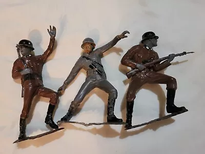 (3) 1963 Marx ~WW II Painted German Soldiers~5  Tall • $22