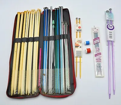 Lot Of Knitting Needles And Vintage Carrying Case  • $17.99