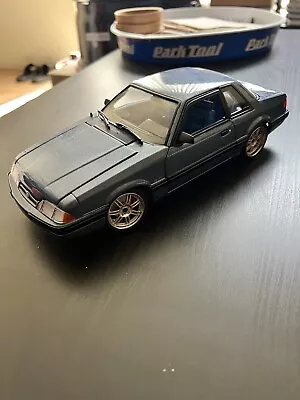 GMP 1989 Ford Mustang LX 5.0 Coupe Detroit Speed 18977 Blue 1:18 And Trailer. • $145