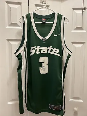 Vintage Nike Elite Team Michigan State Spartans Basketball Jersey #3 Size XL • $25