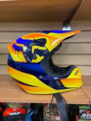 $199.99 • Buy Fox Racing V3 Flight Off Road MX SxS Helmet Orange / Blue