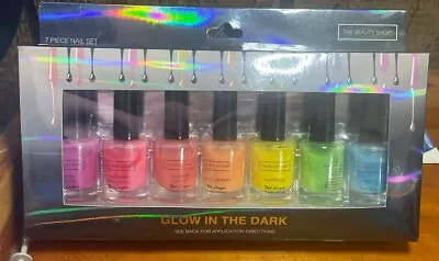 Glow In The Dark Nail Polish Set Of 7 Colors New Black Light Glowing Nails • $19.99