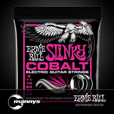 Ernie Ball Cobalt Super Slinky Electric Guitar Strings - (9-42) • $29