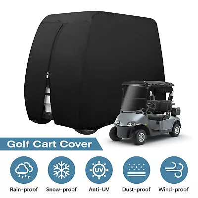 Outdoor Golf Cart Cover For 2 Passengers Golf Cart 600D Waterproof UV Resistant • $29.99