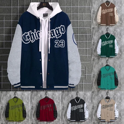 £14.45 • Buy Unisex Baseball Jacket Sport Coat Varsity College Uniform Mens Women Outwear Top