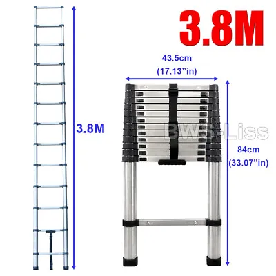 Multi Purpose Stainless Steel Telescopic Ladder Folding Extension Step Non-Slip • $75.14