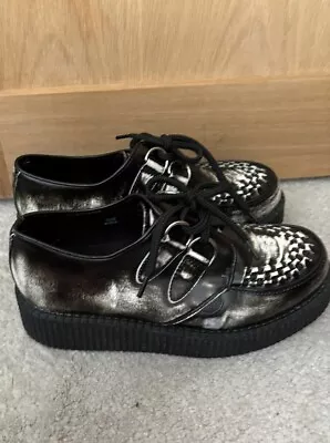 Underground Black Leather Creeper UK 5 • £35