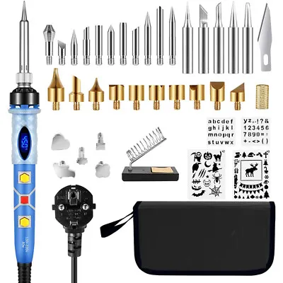 $27.99 • Buy Wood Burning Kit Adjustable Temp Pyrography Pen Carving Soldering Irons Kit 80W