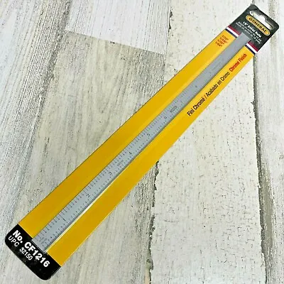 GENERAL TOOLS 12  CF 1216 Precision Stainless Steel Rule Ruler FLEXIBLE Measure • $12.59