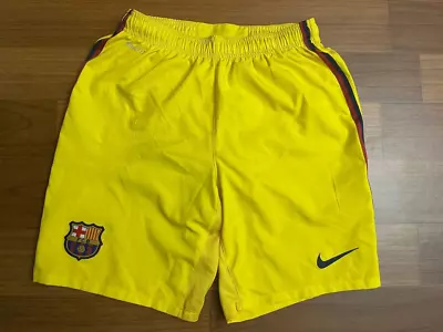 Barcelona Nike Dri-fit Yellow Football Shorts Size M • $24.99