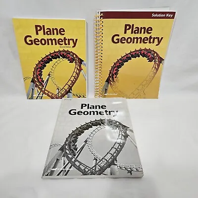 ABeka Plane Geometry 2nd Ed. 2006 Textbook And Teacher Keys Home School Lot Of 3 • $49.88