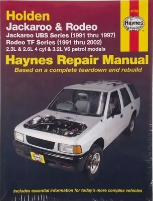 Haynes Repair Manual For Holden Jackaroo UBS (1991-1997) & Rodeo TF (1991-2002) • $53.95