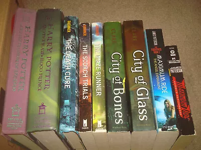 Fantasy YA Book LOT Maze Runner Maximum Ride Mortal Instruments Harry Potter • $17.95