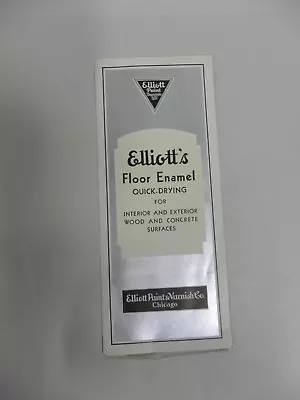 Vintage Elliott's Floor Enamel Paint Color Chart Brochure (A3) • $15.95