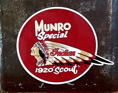  MUNRO SPECIAL1920 Scout  Vinyl Decal Sticker INDIAN MOTORCYCLE Chief • $3.69