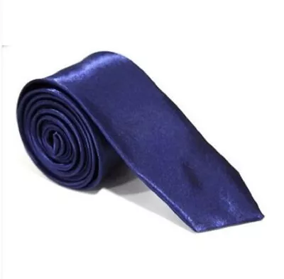 Navy Blue Collection Woven Paisley Jacquard Silky Knitted Satin Tie Wedding Lot • £2.99