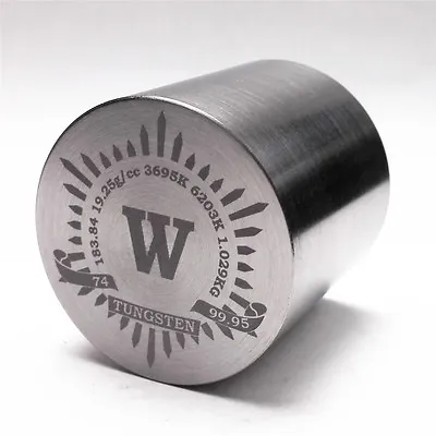 $199 • Buy 1Kg Finish Turning Tungsten Metal Cylinder 41×41mm 99.95% Engraved PeriodicTable