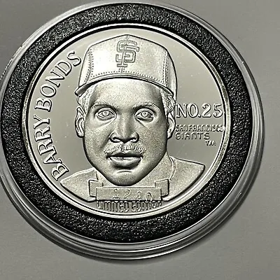 Barry Bonds San Francisco Giants MLB Coin 1 Troy Oz .999 Fine Silver Round Medal • $65